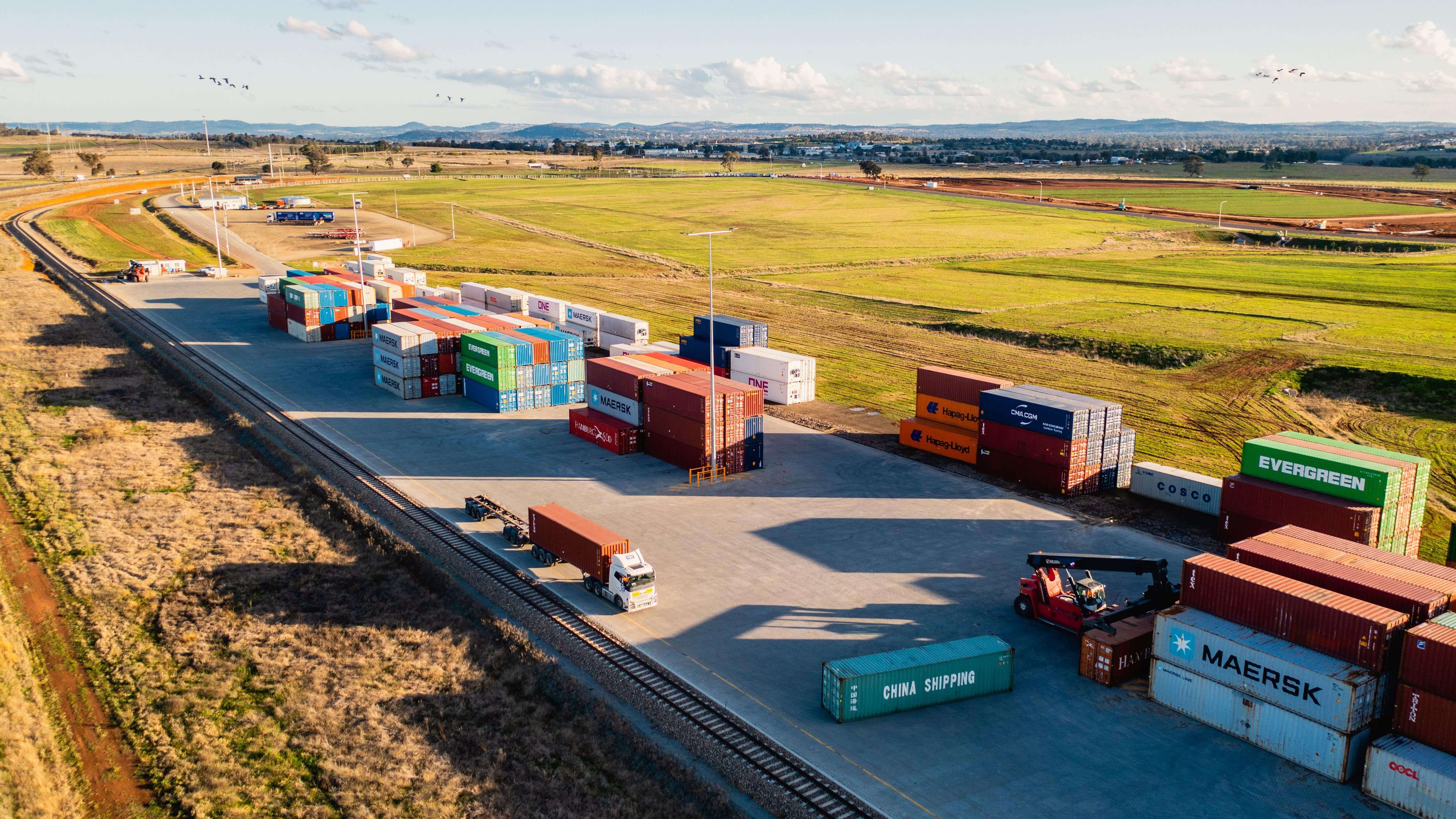 Aerial shot of Riverina Terminal