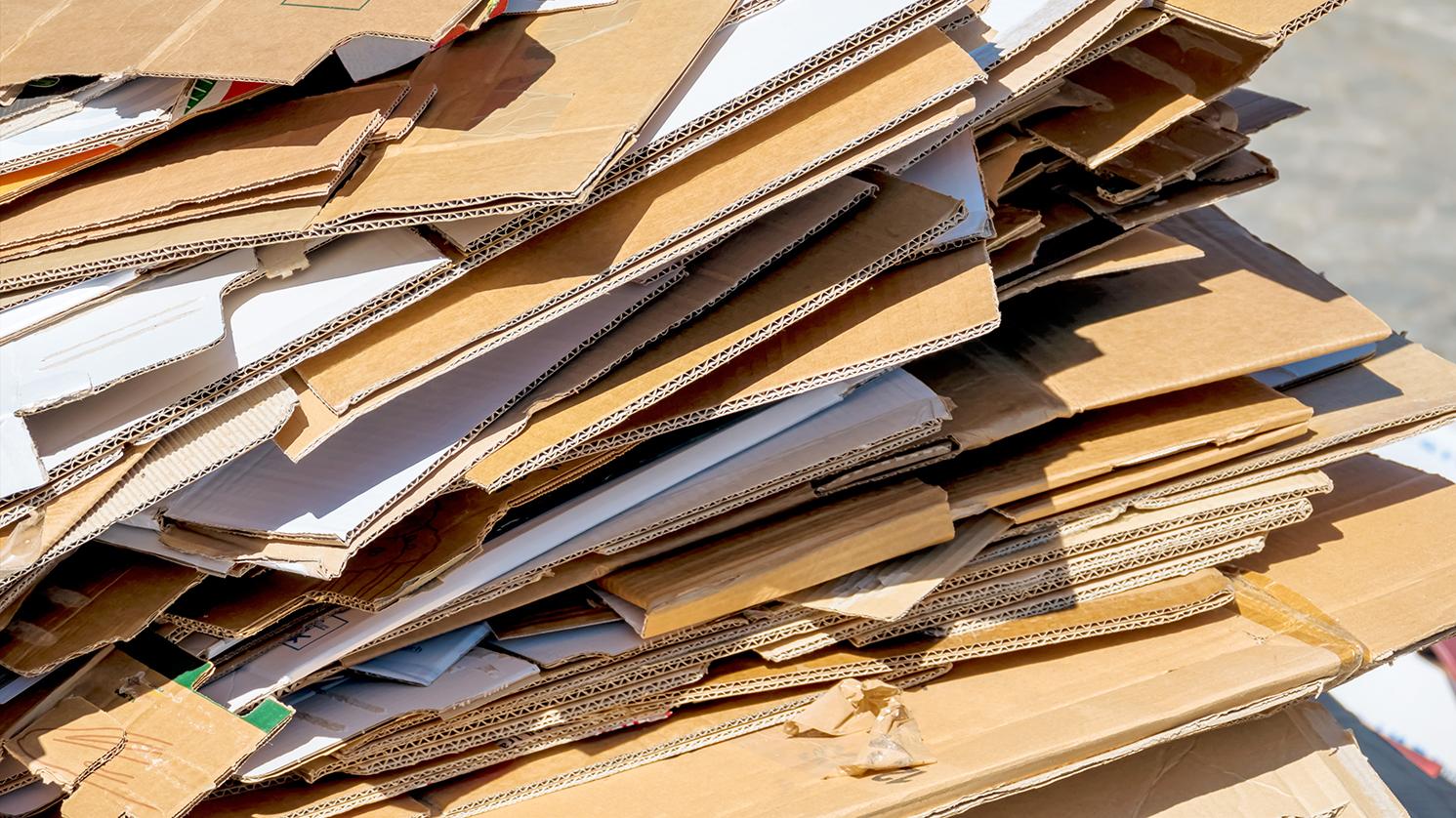 Cardboard Recycling Pile