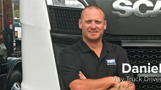 “I caught the trucking bug at a very early age”, Daniel, Visy truck driver