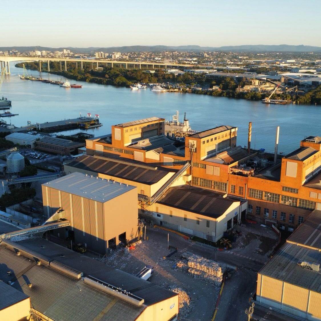 Panoramic view of Visy's Gibson Island paper mill