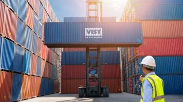 Visy Containers being moved