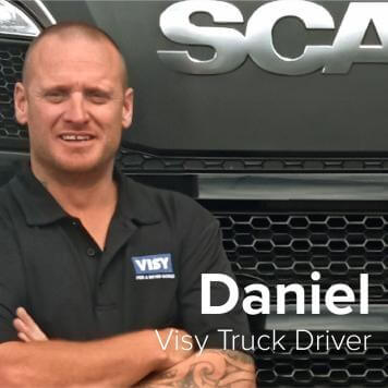 “I caught the trucking bug at a very early age”, Daniel, Visy truck driver